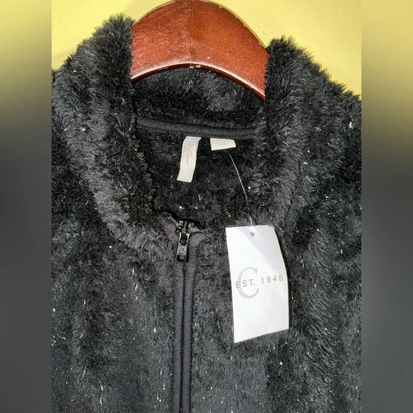 Actine Ladies Vest Black w/Silver Metallic Threads Size XL - Picture 4 of 8